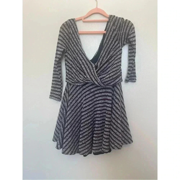 Free People Striped Maverick Dress Maroon - Picture 3 of 5